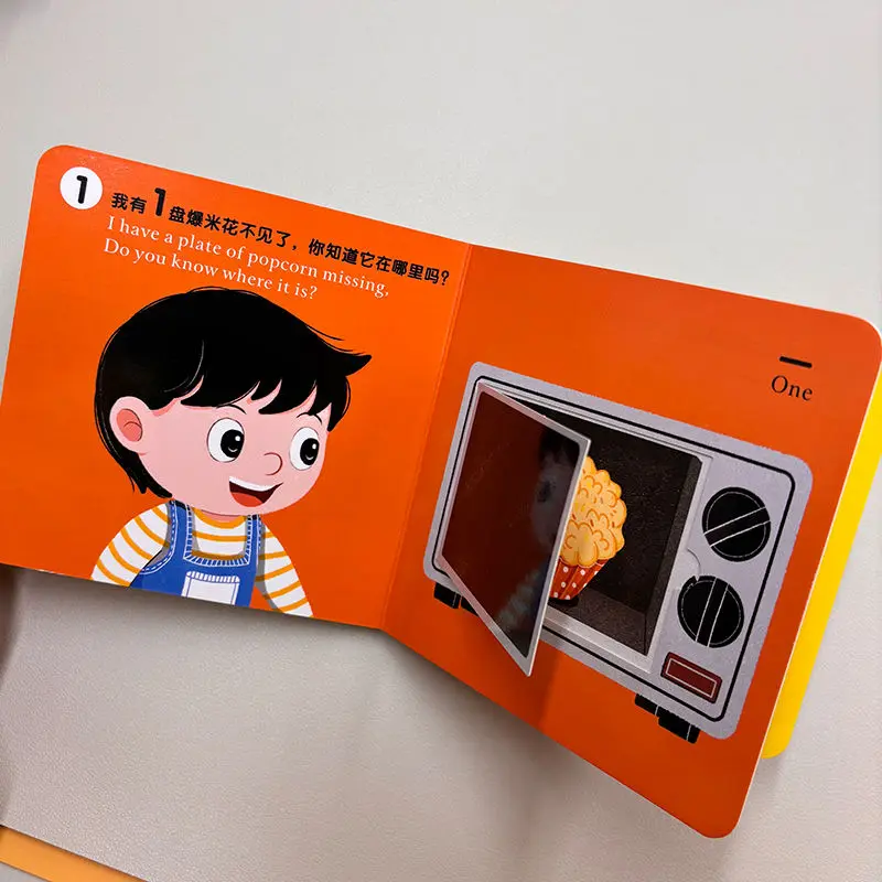 Fun Flipping Through Books Children Aged 0-3 Years Old Cave Book Toy Early Education Touchbook Baby Push Pull Book Libros Livros