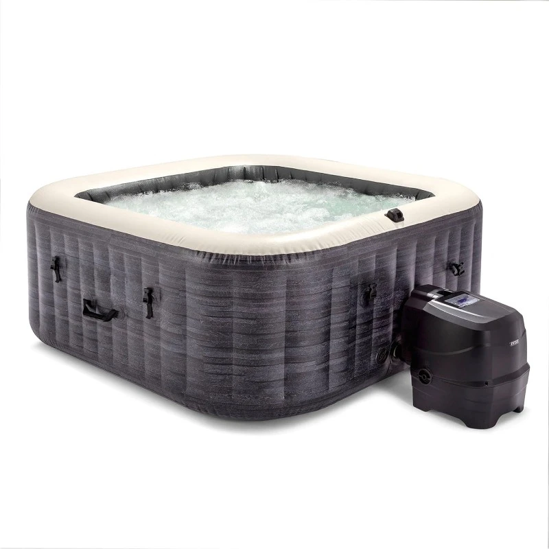 Deluxe Inflatable Hot Tub  with With Built-in FastFill Inflation System  Spa Control App and 4 Person Capacity