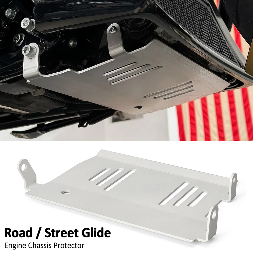 

For Road Glide FLTRX FLTRXSTSE Street Glide FLHX 2024 2025 Engine Protection Device Lower Accessories Skid Plate Lower Engine