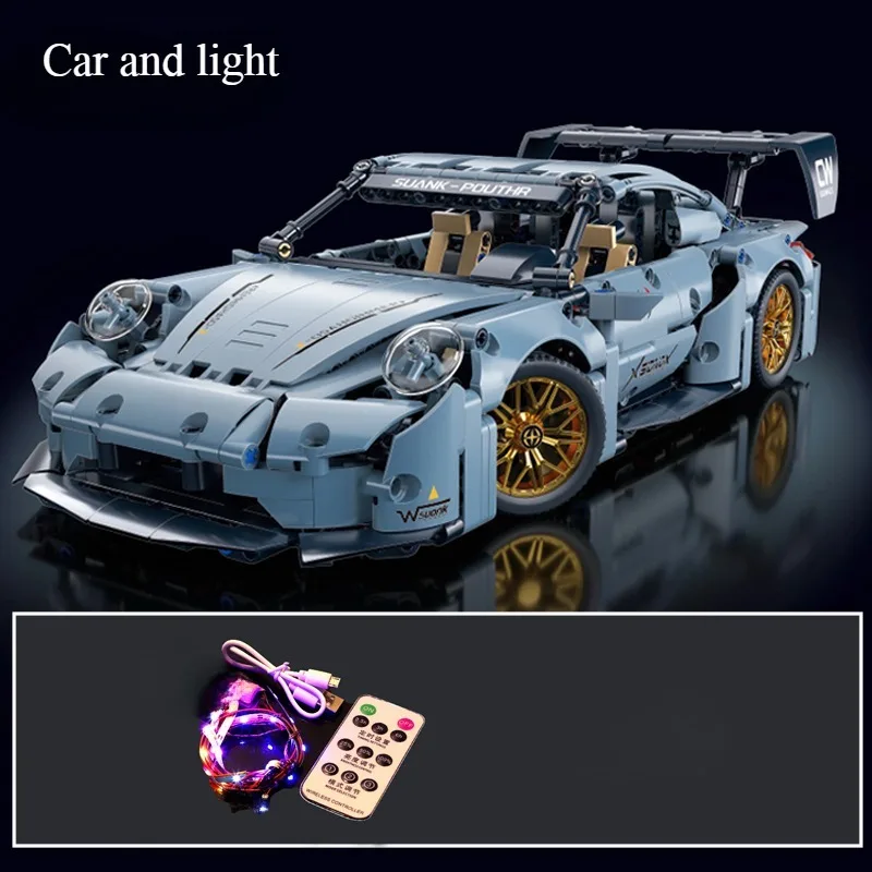 Technische Racing Sport Car Model Bouwstenen technische volwassenen 1:14 DIY Supercar Baksteen Puzzel Speelgoed Kid Volwassen Gift (1200 + korrel)
