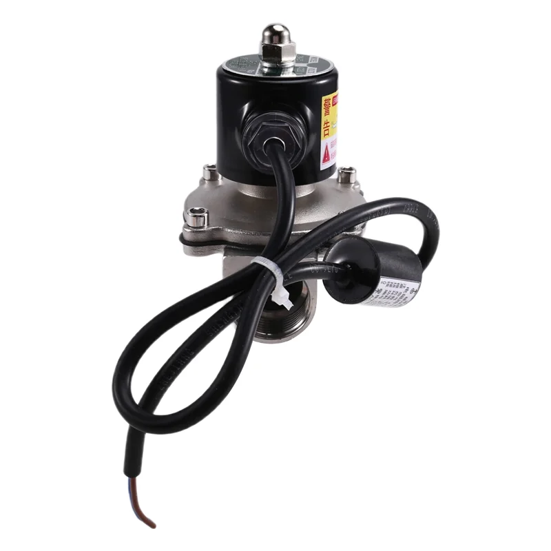 

A02F-304 Электромагнитный регулирующий клапан из нержавеющей стали DN25, 220 В, водопроводная труба, нормально закрытый водяной клапан, трубопровод 1 дюйм