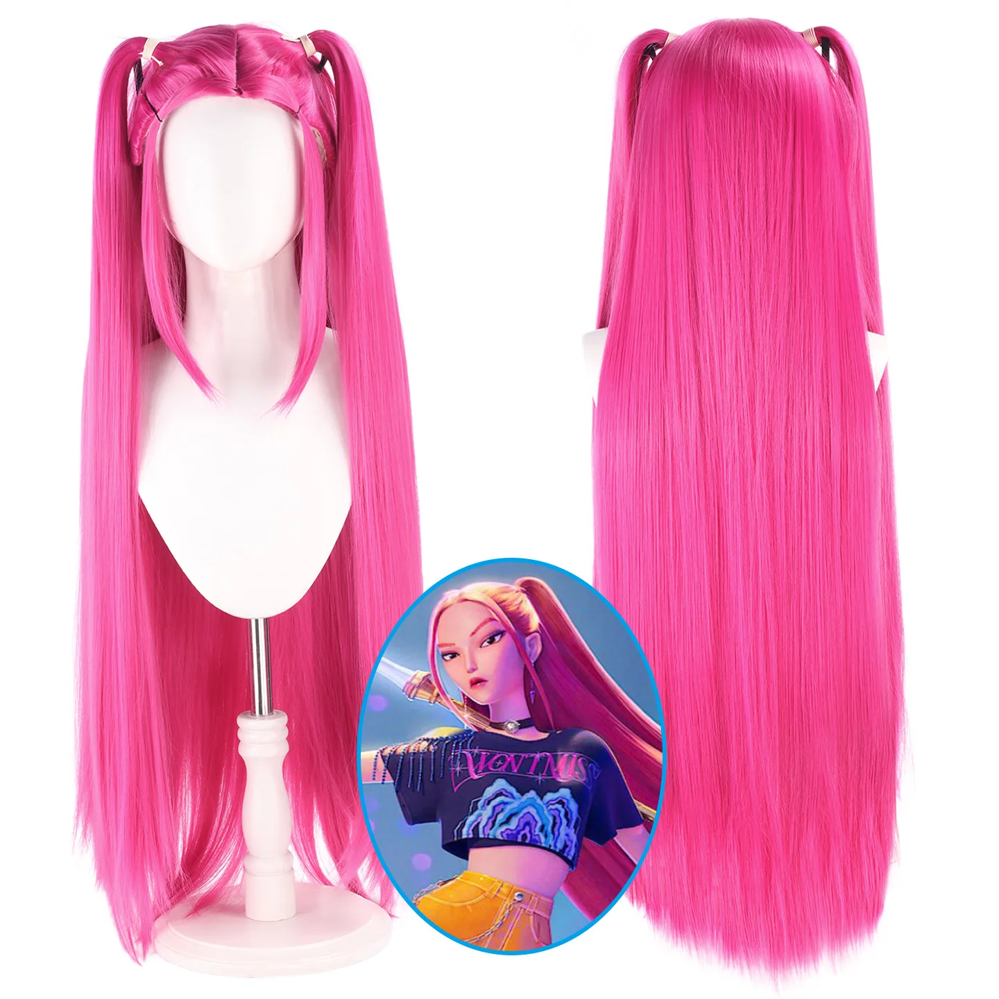 Anime Kpop Demone Hunter Halloween Cosplay Huntrix Rumi Mira Zoey Costume Accessorio Saja Ragazzi Jinu Baby Abby Mystery Parrucca Del Partito