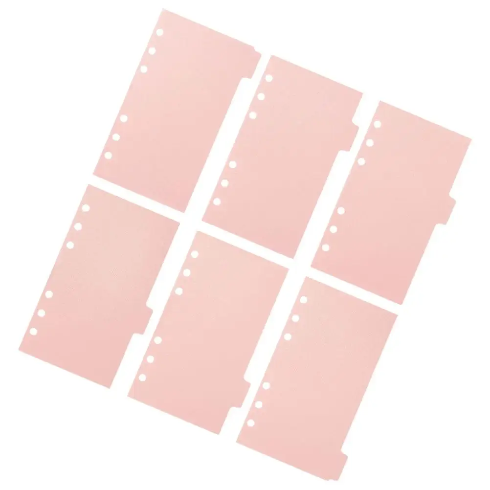 

6 Sheets Loose-leaf Binder Dividers Tabs Notebook Page Dividers For 6 Ring Binder With Tabs Organizers for Students Office