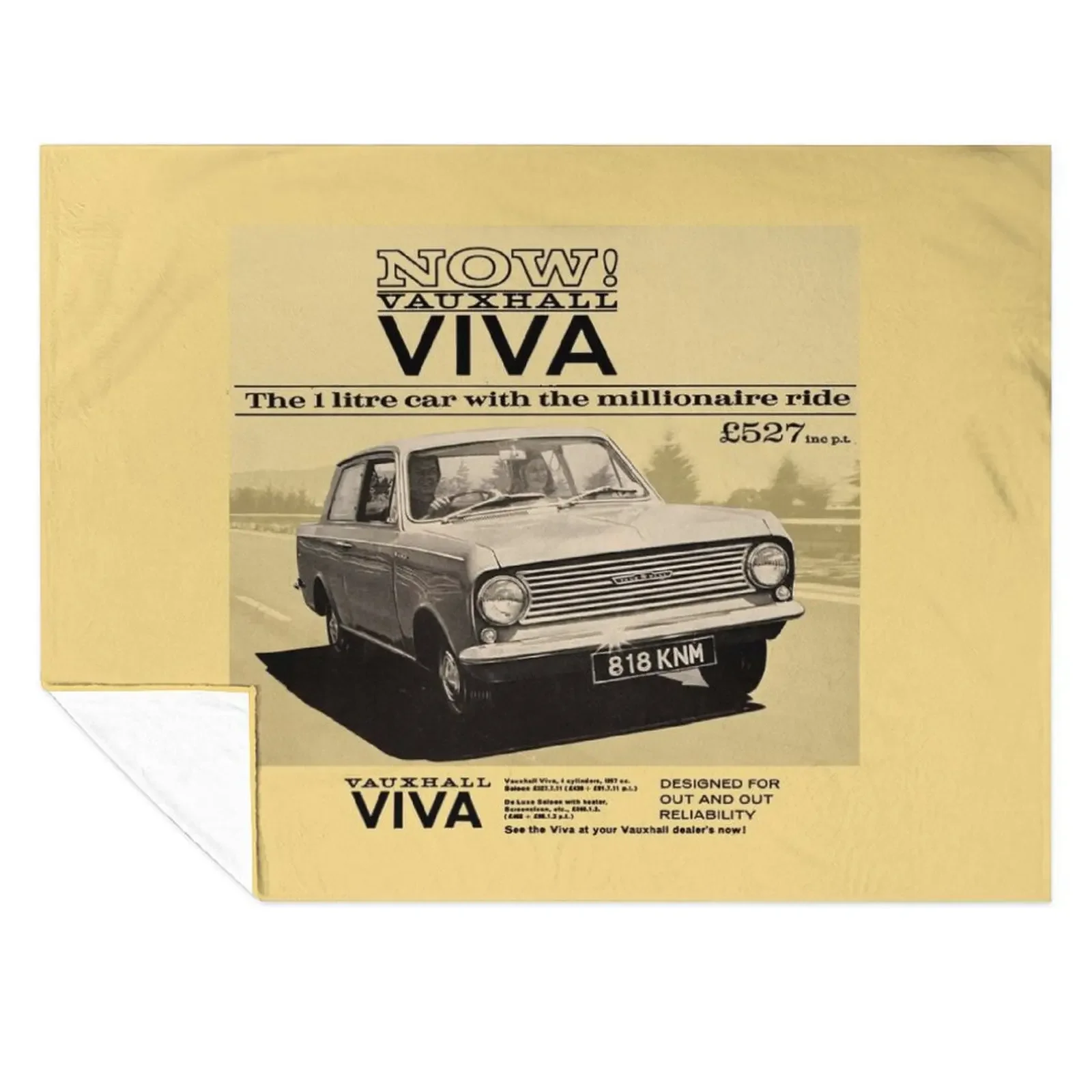 

VAUXHALL VIVA Throw Blanket Furry Soft Big valentine gift ideas wednesday Blankets