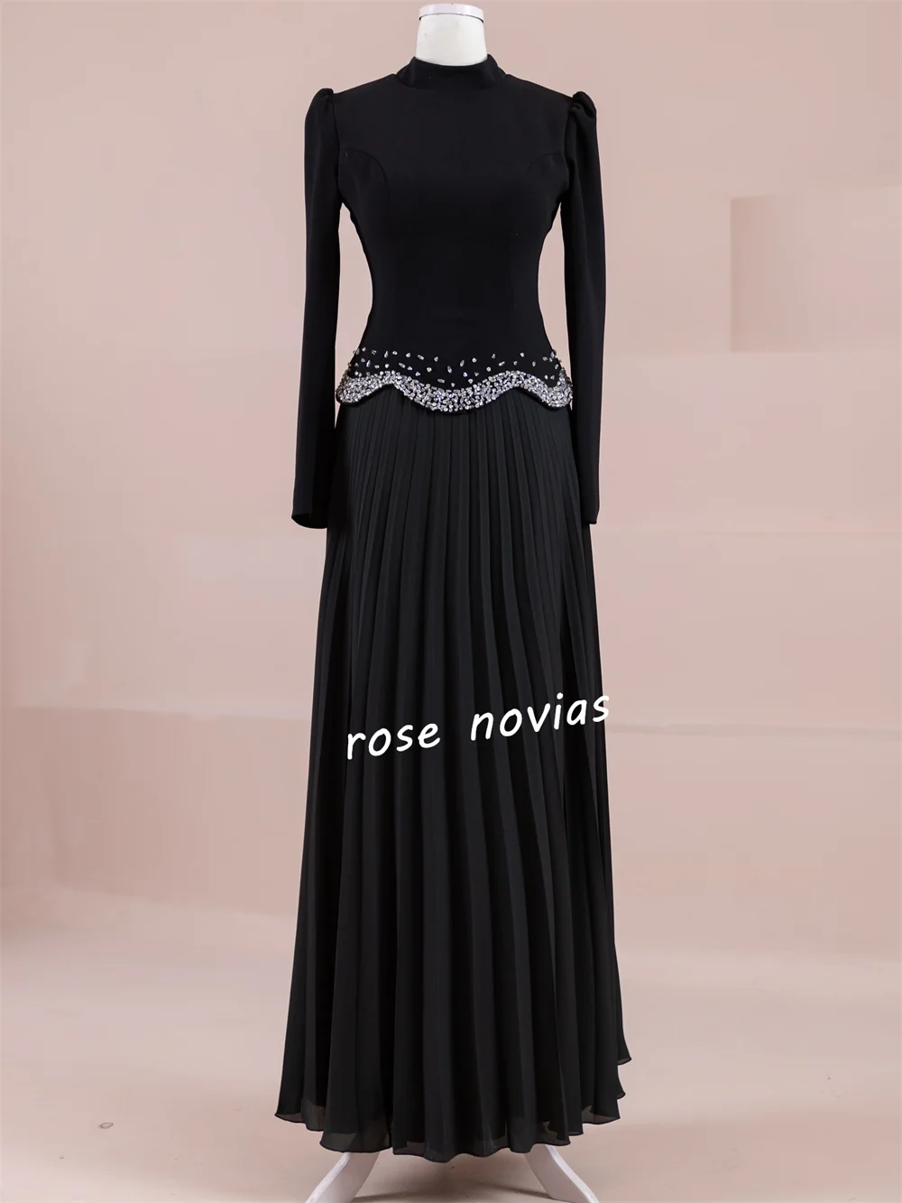 Abiti midi a trapezio con colletto alto e pieghe in jersey personalizzati Abiti da sera da donna scintillanti per occasioni su misura Taglie disponibili