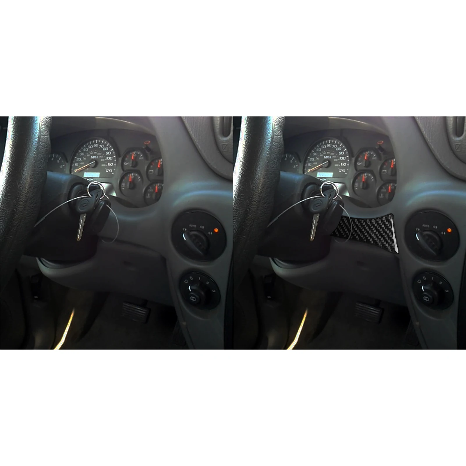 For Chevrolet Trailblazer 2002-2009 Real Carbon Fiber Stickers Instrument speedometer side panel Car Accessories decorative