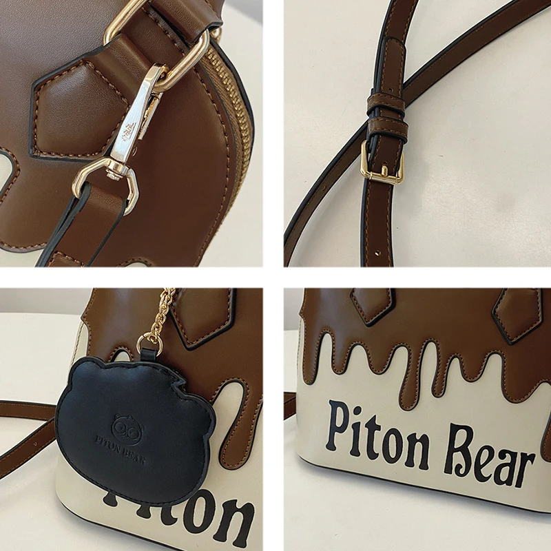 Beibaobao 2024 new shoulder bag fashionable women\'s crossbody bag large capacity casual cartoon animal handbag Bolso de Mujer