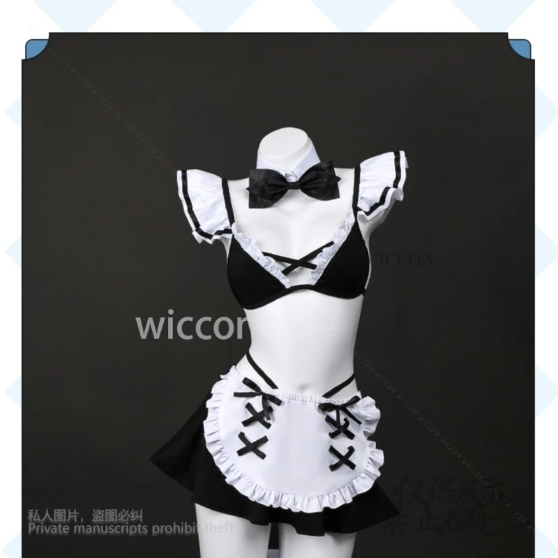 Muñeco de vestir de Anime para mujer, disfraz de Rizu Kyun, disfraz de Kuroe Shizuku, traje de baño Sexy, vestido de sirvienta, pelucas de Lolita para Halloween