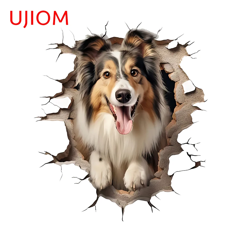 UJIOM Lovely Artistic Tear Dog Wall Sticker Fashion Interesting High Quality Graffiti Decal Suitable For Smooth Surfaces Decor