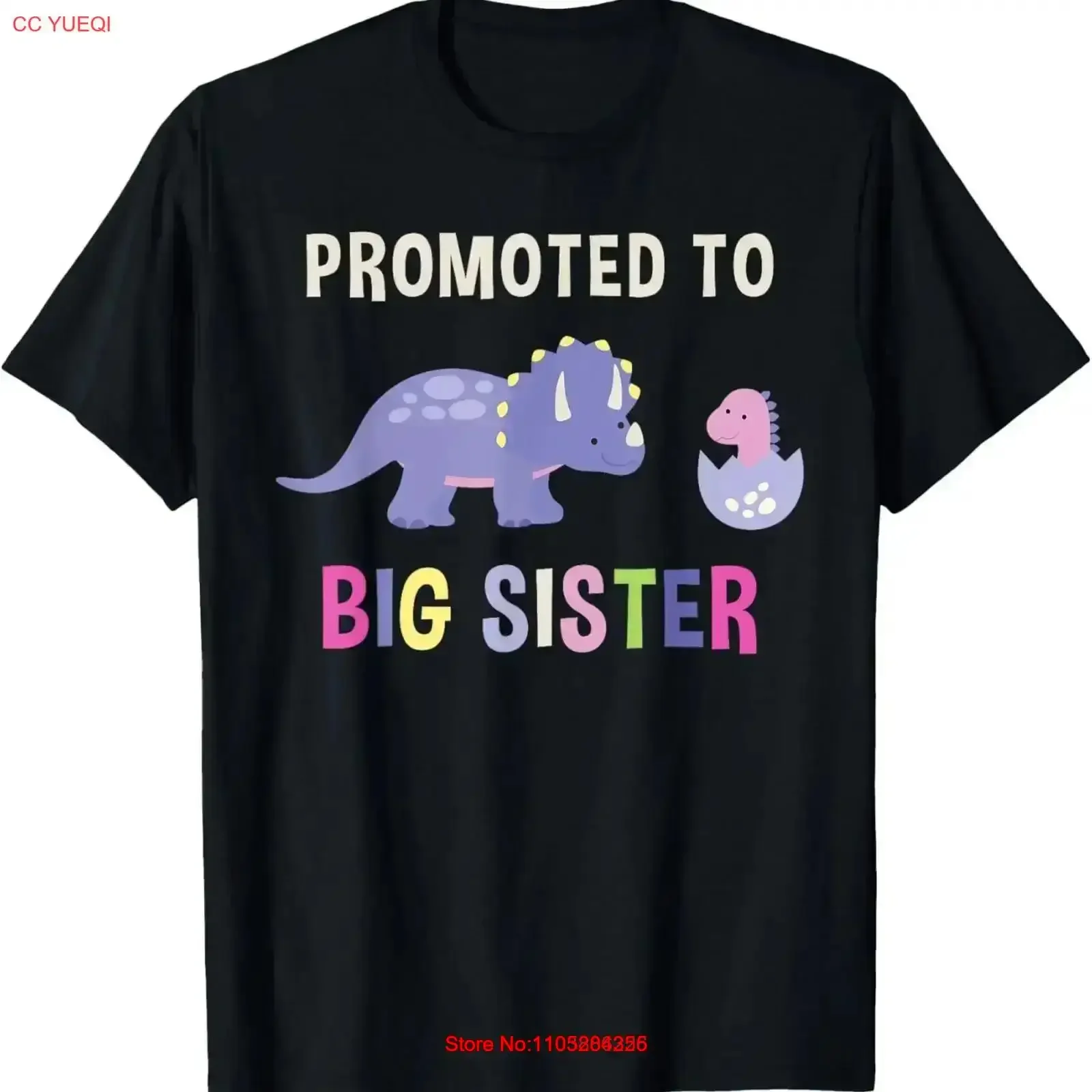 Promoted to Big Sister T Shirt Girls Dinosaur vintage Washed Stretched streetwear Soft fashion Stylish Top For Everyday Wear