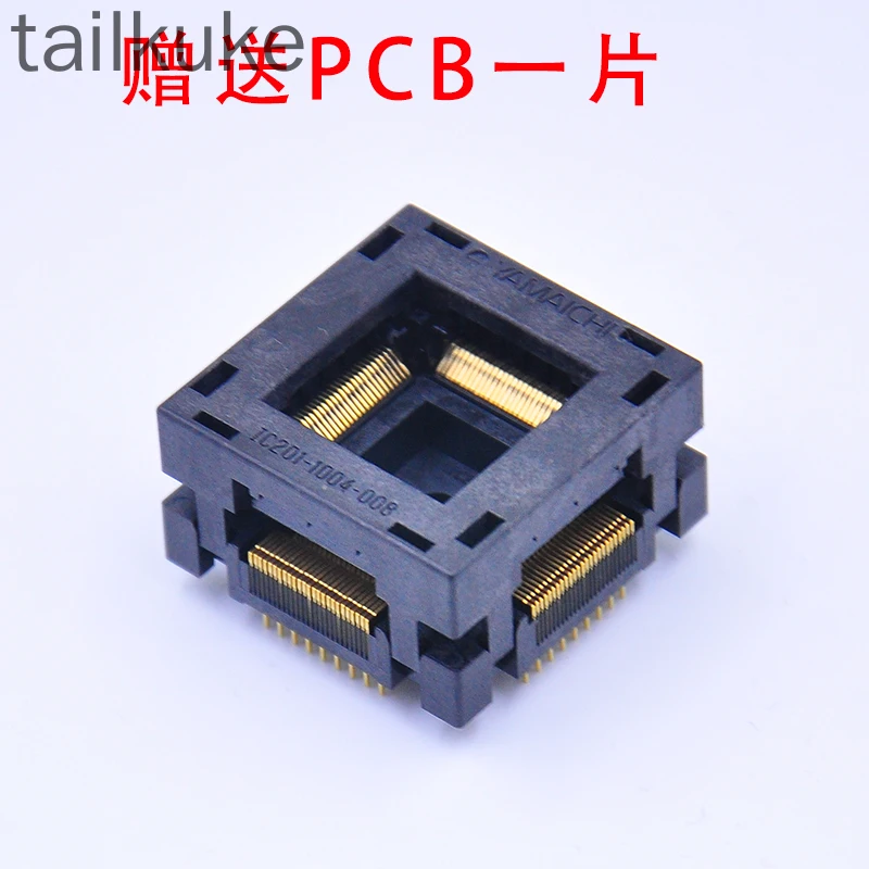IC201-1004-008 QFP100 Burning Base Gold Plated High Temperature Aging Fixture IC Chip Socket Test Base