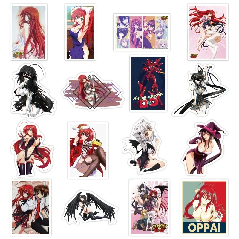 NEW 50pcs/set Japan Anime High School DxD Tsto Issei Rias Gremory Guitar Decoration Waterproof Stickers Gifts