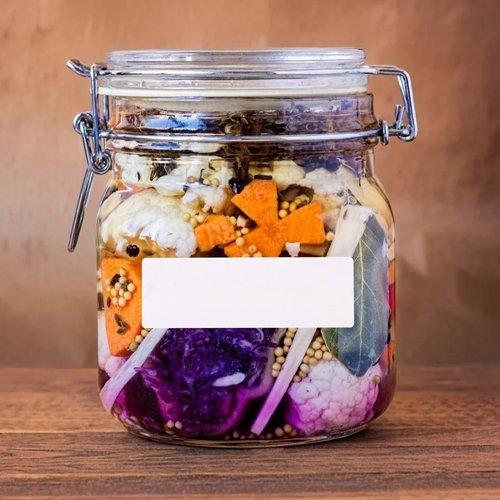 

2 Rolls Blank Food Label Stickers Easy Peel Off Freezer Labels Removable Food Storage Labels Expiration Date Stickers for Jar