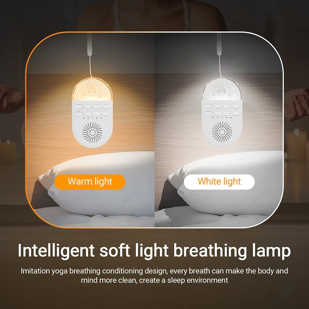 Portable White Noise Machine For Sleeping Baby Sleep Aid Noise Machine Kids Sleep Night Light 24 Natural Sounds Baby Sleeper