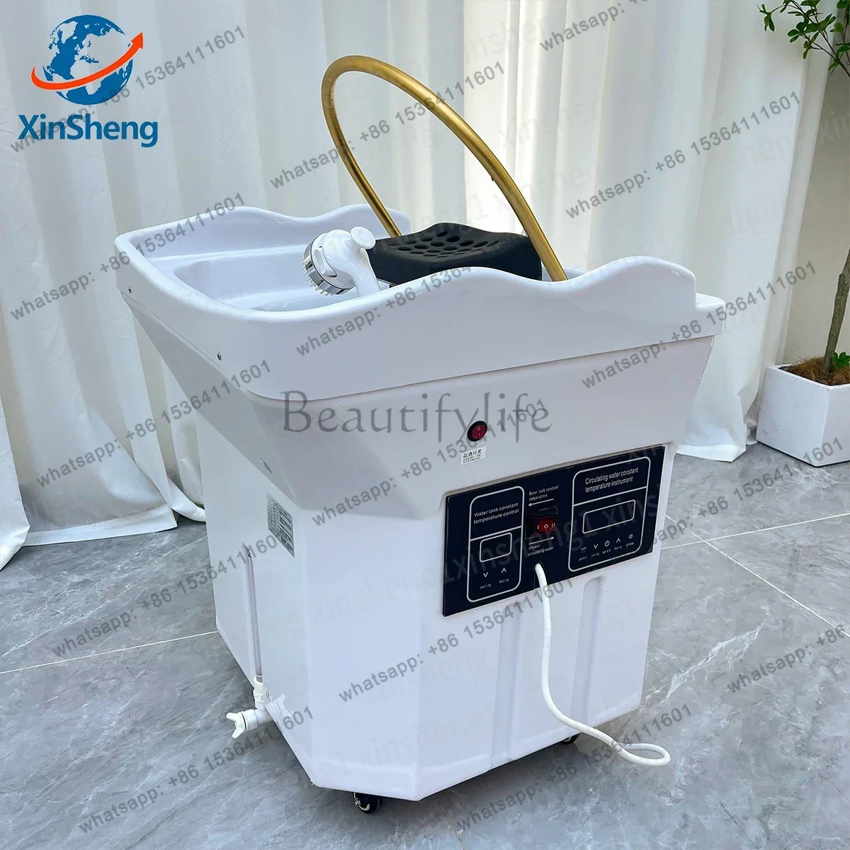 Convenient Non Connecting Water Pipe With Water Storage Tank Head SPA Water Circulation Shampoo Basin Hair Wash Salon