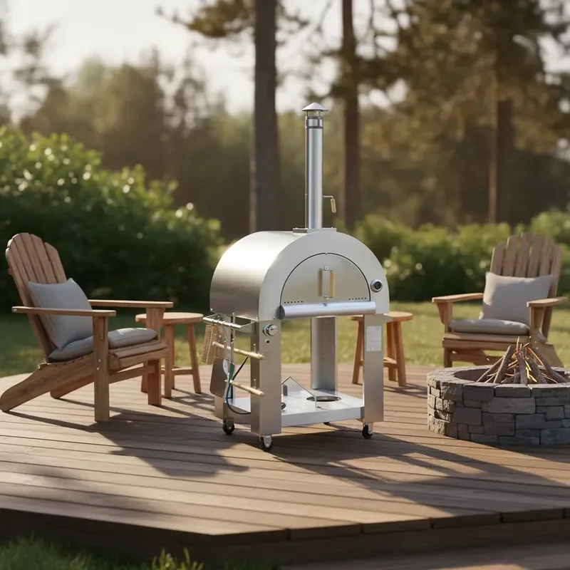 Commercial Wood Fire Pizza Oven for Backyard Restaurant Catering and Bakery Use Outdoor Household 1 Year