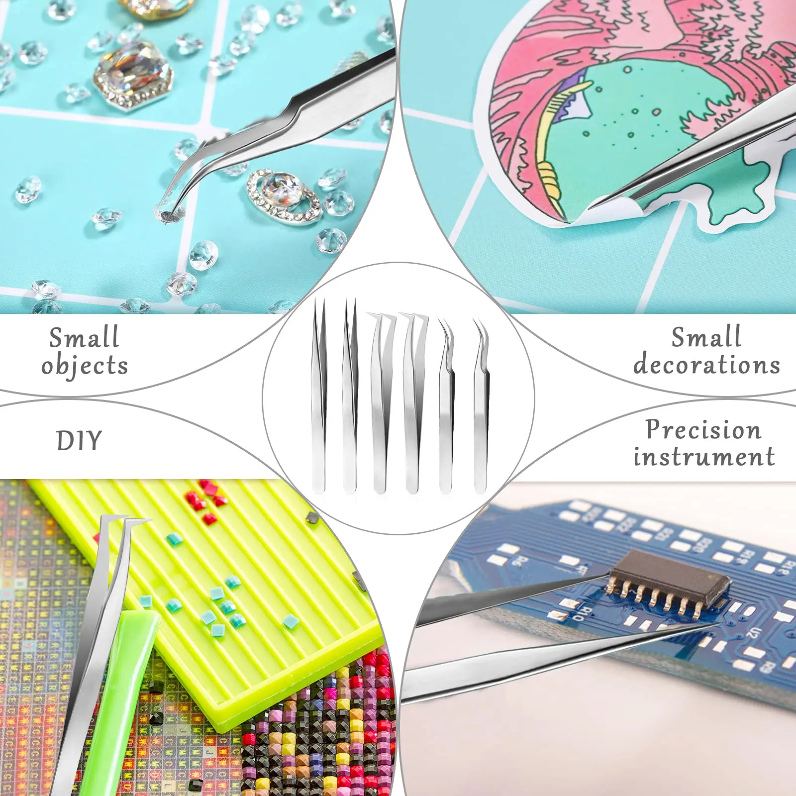 1 قطعة/2/5 قطعة المهنية عيد الميلاد لاش الملقط لملحقات رمش ، مستقيم ومنحني الفولاذ المقاوم للصدأ عزل الملقط