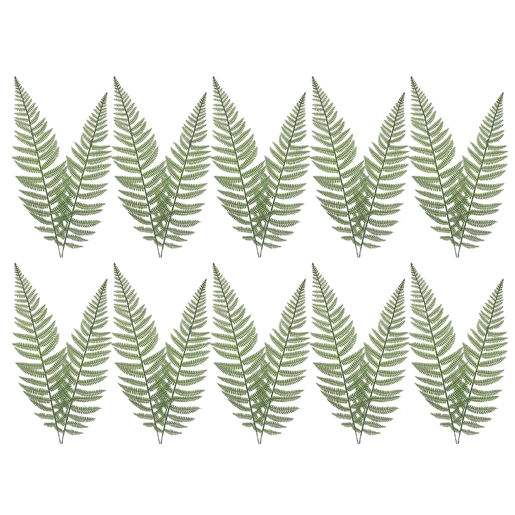 

20pcs Simulation Leaf Decor Artificial Plant Ornament For Home Garden Wedding Party Plastic Green Branch Diy Decoration