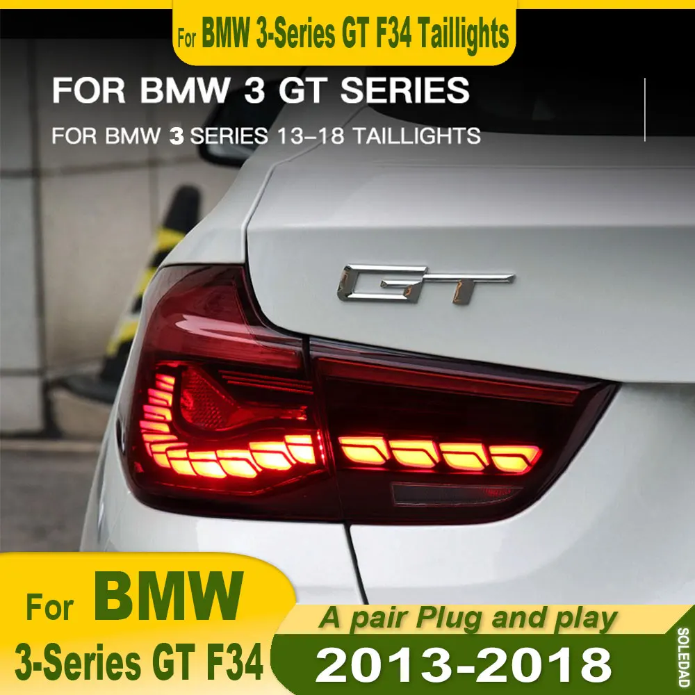 

Задние фонари для BMW 3 серии GT F34 2013 2014 2015 2016 2017-2020 светодиодные автомобильные задние фонари дневные ходовые огни динамические указатели поворота