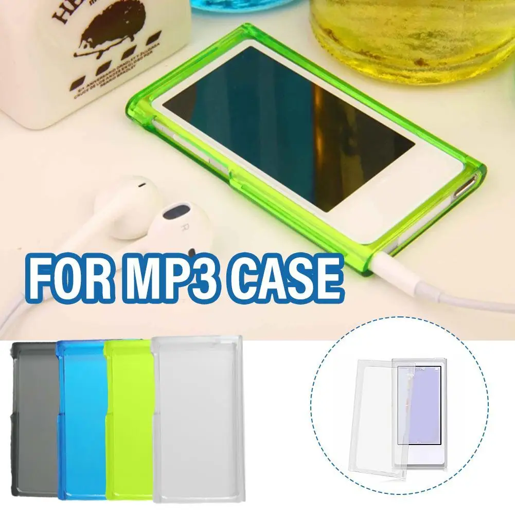 Clear Glossy TPU Gel Case for Apple iPod Nano 7th Solid Color PC Transparent Single Bottom Double-sided Hard Shell