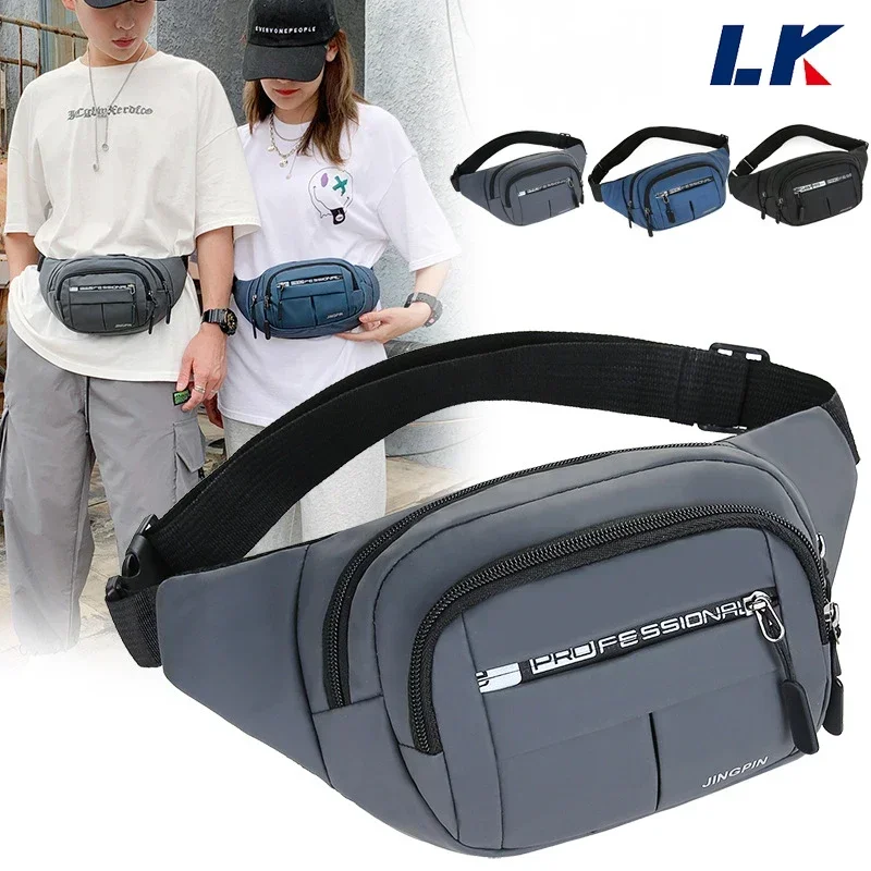 Outdoor Waterproof Waist Bag Waist Bum Running Jogging Belt Pouch Zip Fanny Pack Mobile Phone Bag Oxford Cloth Chest Backpack