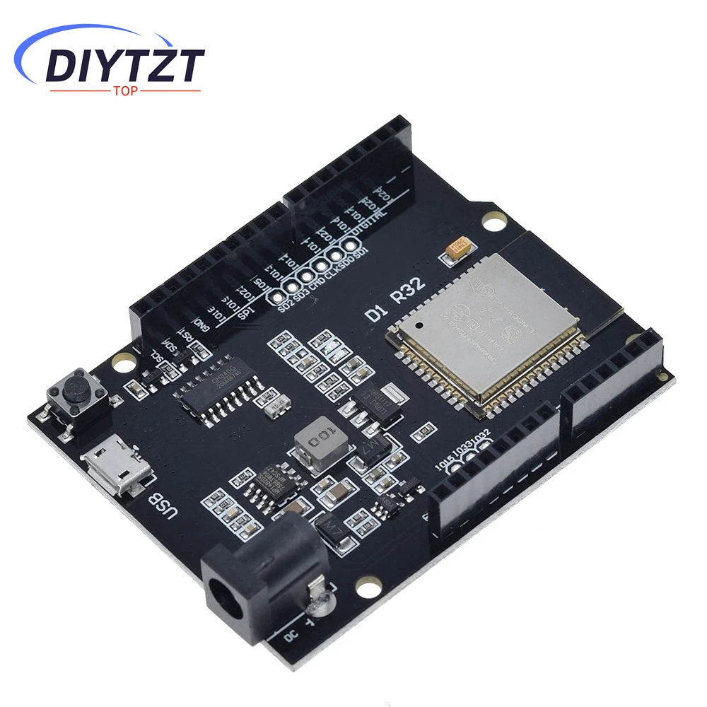 DIYTZT For Wemos D1 ESP32 ESP-32 WiFi Bluetooth 4MB Flash UNO D1 R32 Board Module CH340 CH340G Development Board For Arduino