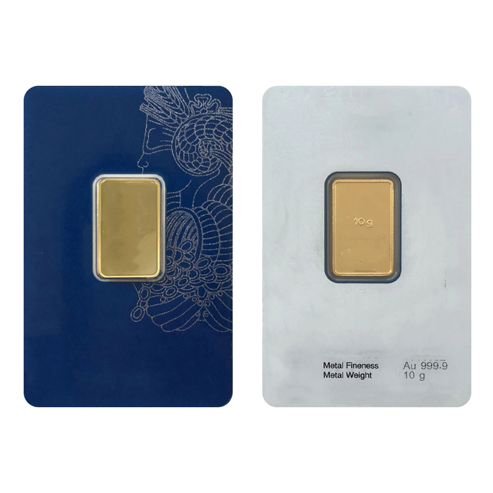 Koperen staaf 1g/2,5g/10g/20g/1oz/50g Niet-magnetisch Zwitsers verguld staafje met uniek serienummer Cadeau Munt Ambachten Souvenir