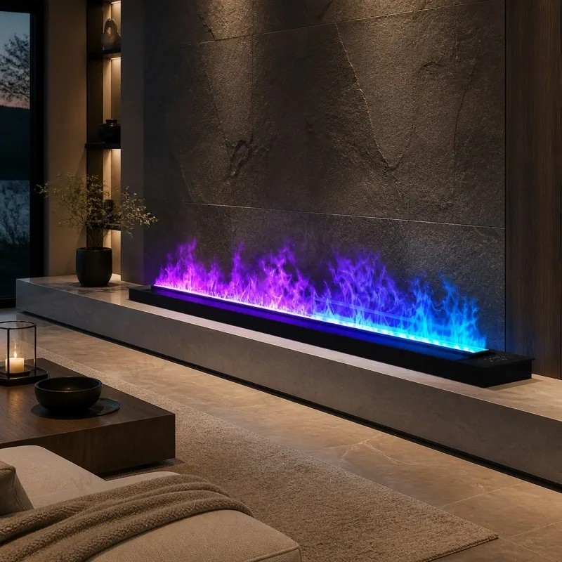 WOFAID Smart 3D Water Vapor Electric Fireplace Firebox App Control Steam Mist Flame for Living Room Media Wall Home Decor