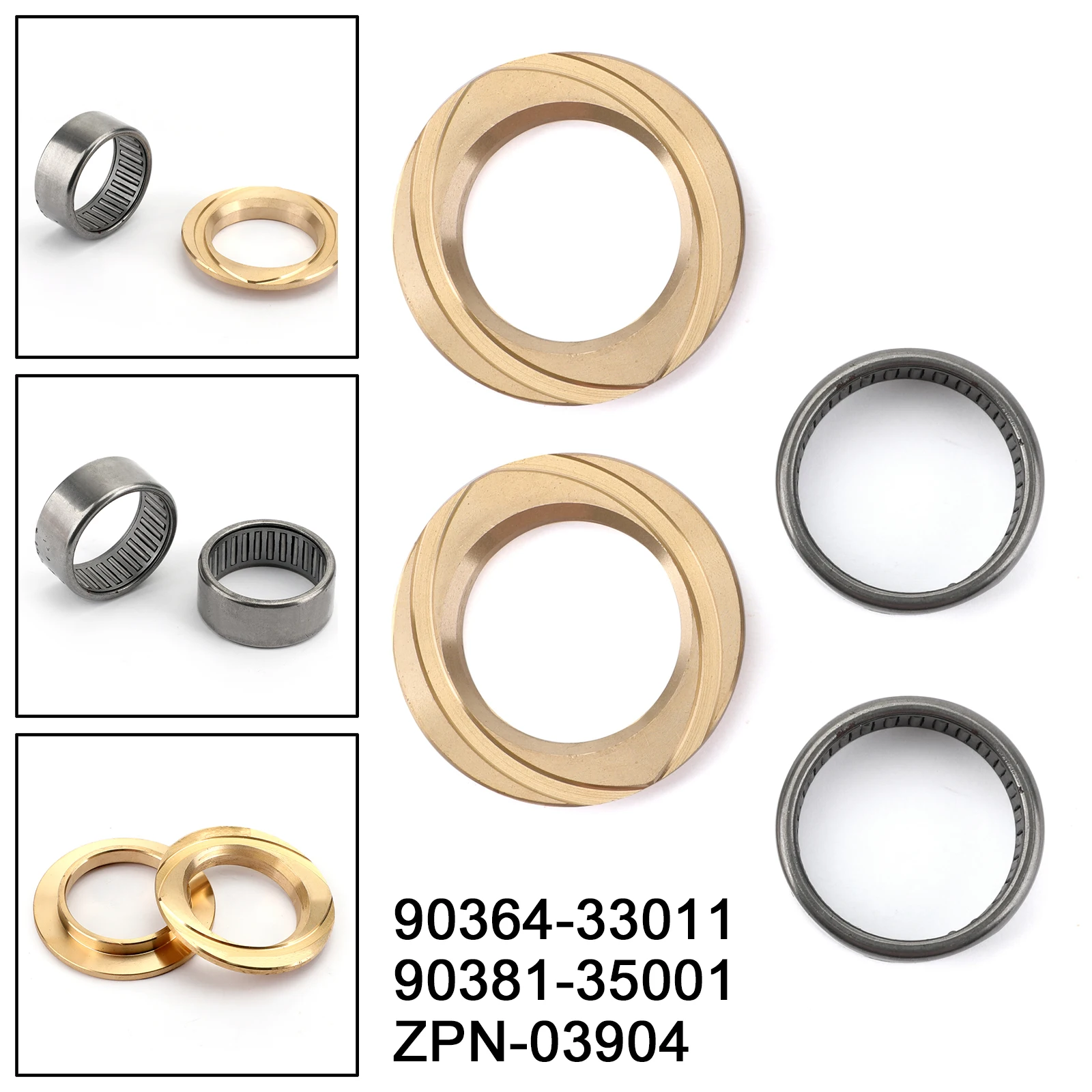 Areyourshop Front Inner Axle Spindle Bearing + Bush Kit for Land Cruiser 78 79 80 100 Series 90364-33011 90381-35001 Car Parts