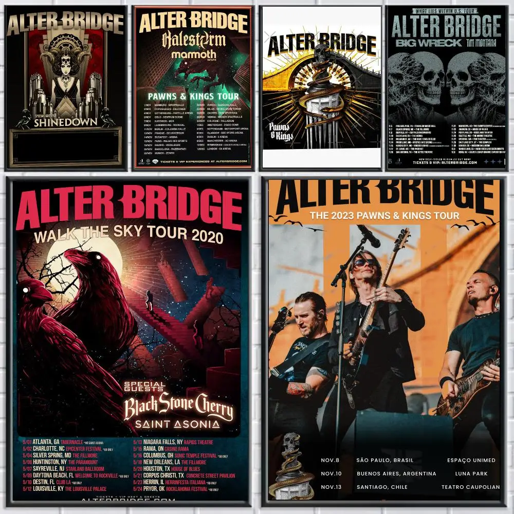 band A-Alter Bridge-E Poster Peel and Stick Wall Art for Cafe Office Bar and Home Decoration