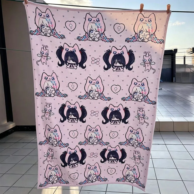 Flannel Blanket NEEDYed GIRLs OVERDOSEs Sonico Plush Throw Soft Fleece Bedding Kawaii Anime Girl Nap Bed, Sofa Cover Kids Adults