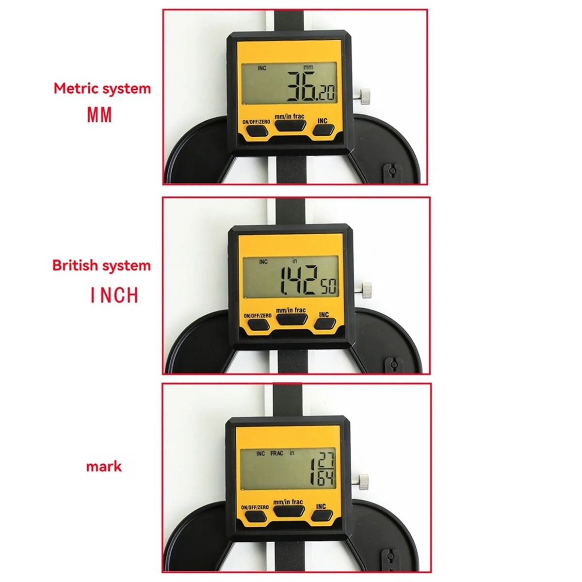 ABIY 0-80mm Digital Depth Gauge for Woodworking Measuring Tool Digital Caliper Mini Digital Height Gauge Depth Guage