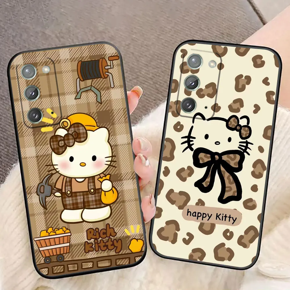 Vintage Cartoon Hello Kitty Case For Samsung Galaxy NOTE 20 10 9 8 ULTRA LITE A14 A11 10 A10S A10E A9 A04 A03 A03S A02 A02S Case