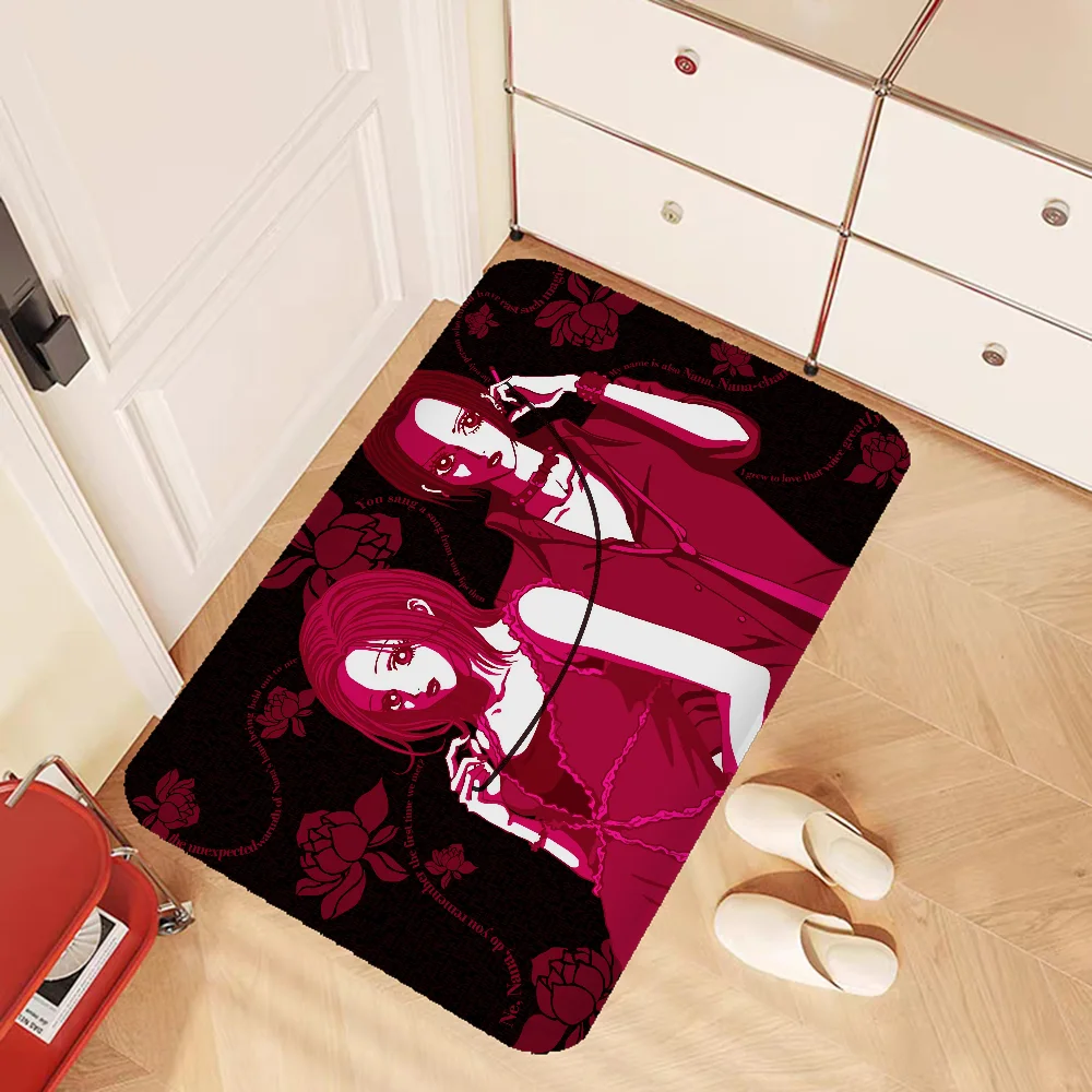 Nana Osaki Anime Floor Mat Bathroom Mat Kids Room Bedroom Decoration Balcony Anti-Slip Doormat Living Room Bedside Area Rugs