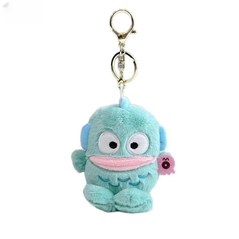 Kawaii Sanrio brutto pesce peluche bambola ciondolo ragazza giapponese cuore cartone animato sirena Hanton pesce mostro coppia ciondolo regalo