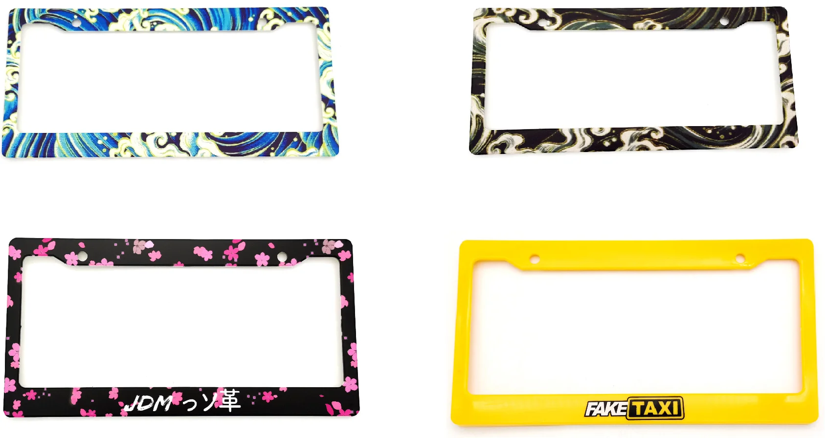 1PCS Car License Plate Frame USA Standard ABS JDM Style For Decoration Auto Number Plate Frame Accessories ﻿