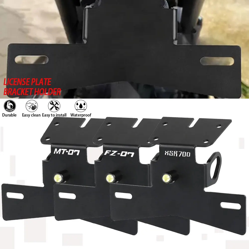 

For Yamaha MT-07 MT 07 FZ-07 MT07 2021 2022 2023 XSR700 XSR 700 FZ07 FZ 07 Motorcycle License Plate Bracket Holder Accessories