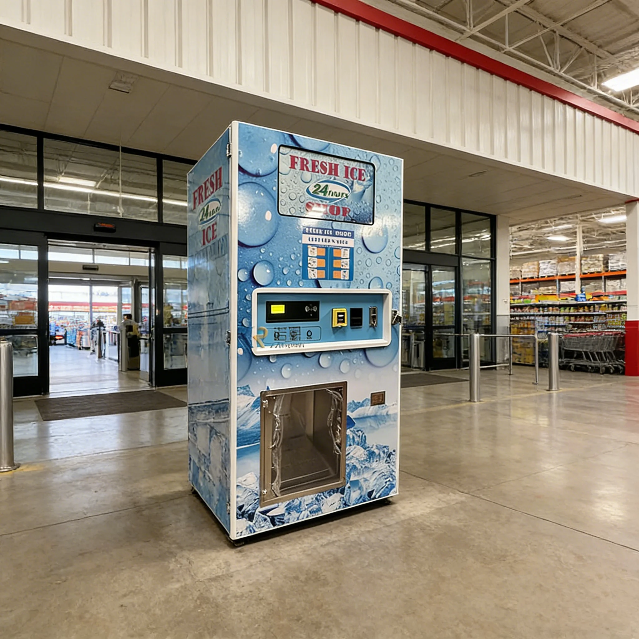 

Customized Ice Vending Machine Supplier | Cube Ice & Automatic Bagged Ice Vending Machine for Commercial Outdoor Use