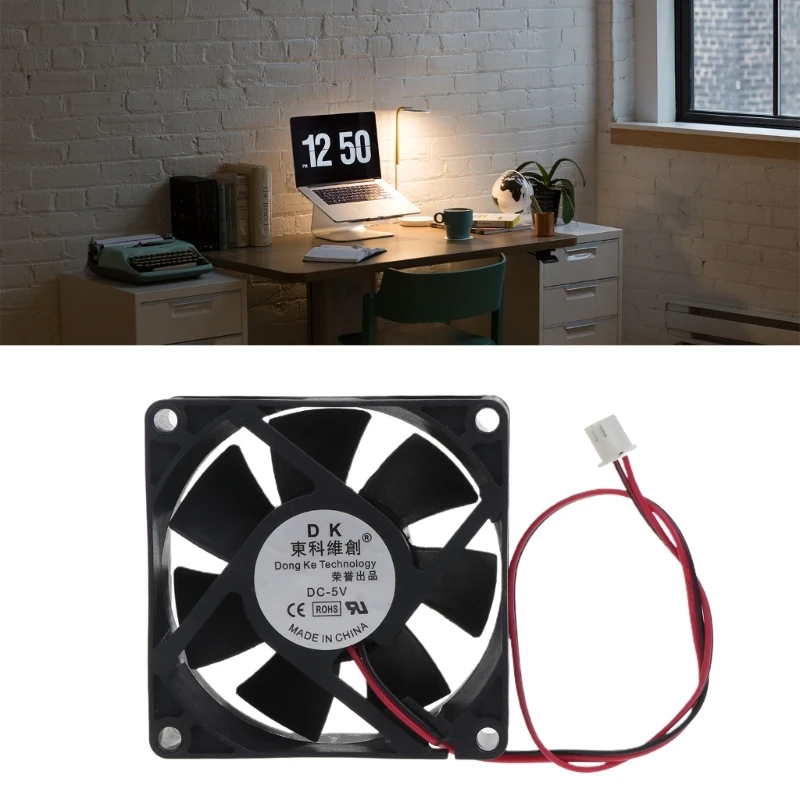 F3MA 7025 Computer Cooling Fan for DC Brushles XH2.54 2Pin 70mm CPU PWM Cooler Radait