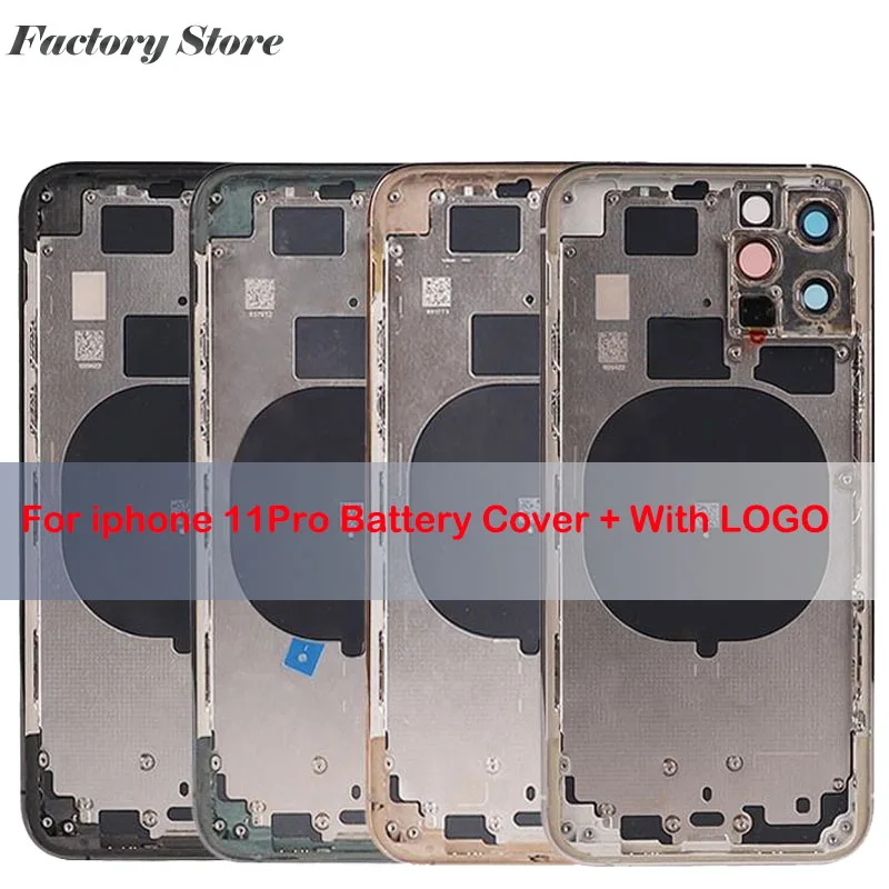 Rear Housing Case For iPhone 11Pro A2215, A2160, A2217 Battery Cover Middle Frame Replacement Back Housing Battery Case