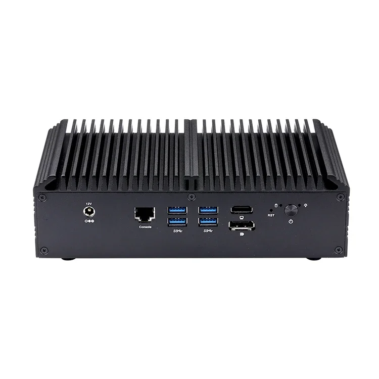 Qotom Industrial Fanless Soft Mini Router i5 8260U 8x 2.5G i225 LAN AES-NI 4*USB Rs232 pfSense Firewall PC