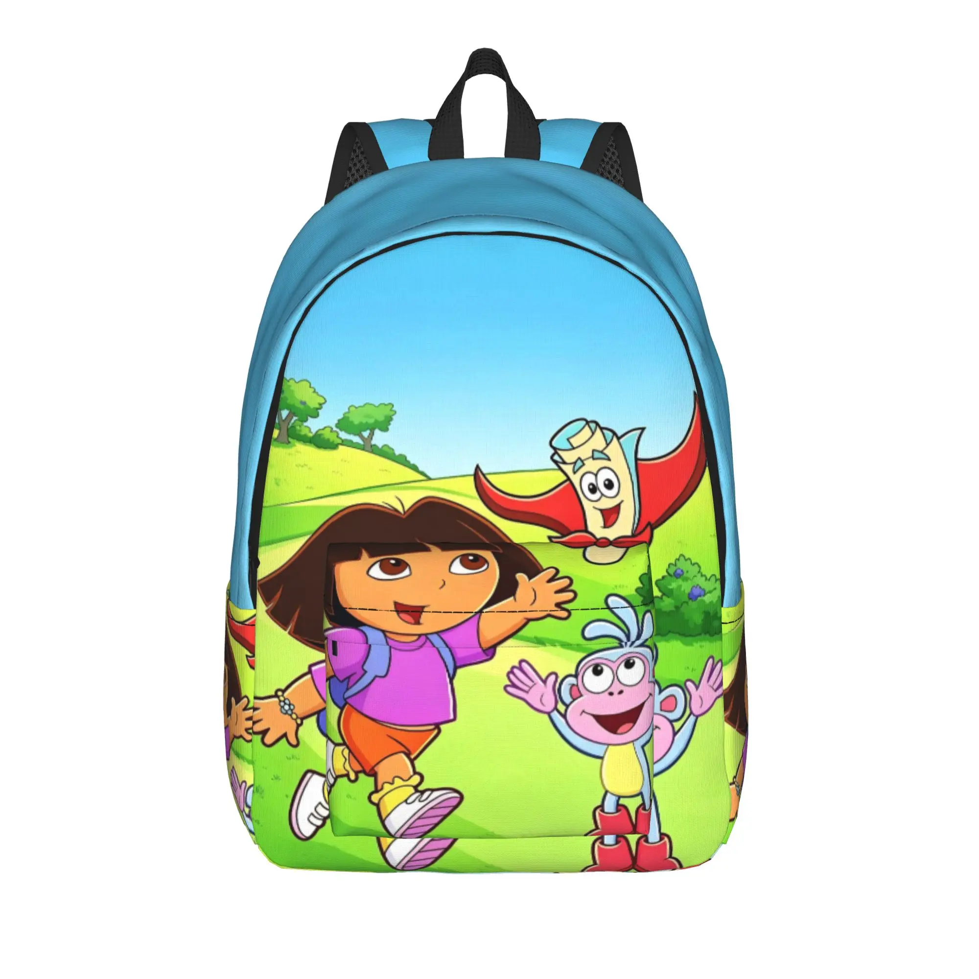 D-Doras Friends Boots Monkey Backpack Lightweight Student Business Explorer Cartoon Daypack Men Women Laptop Shoulder Bag