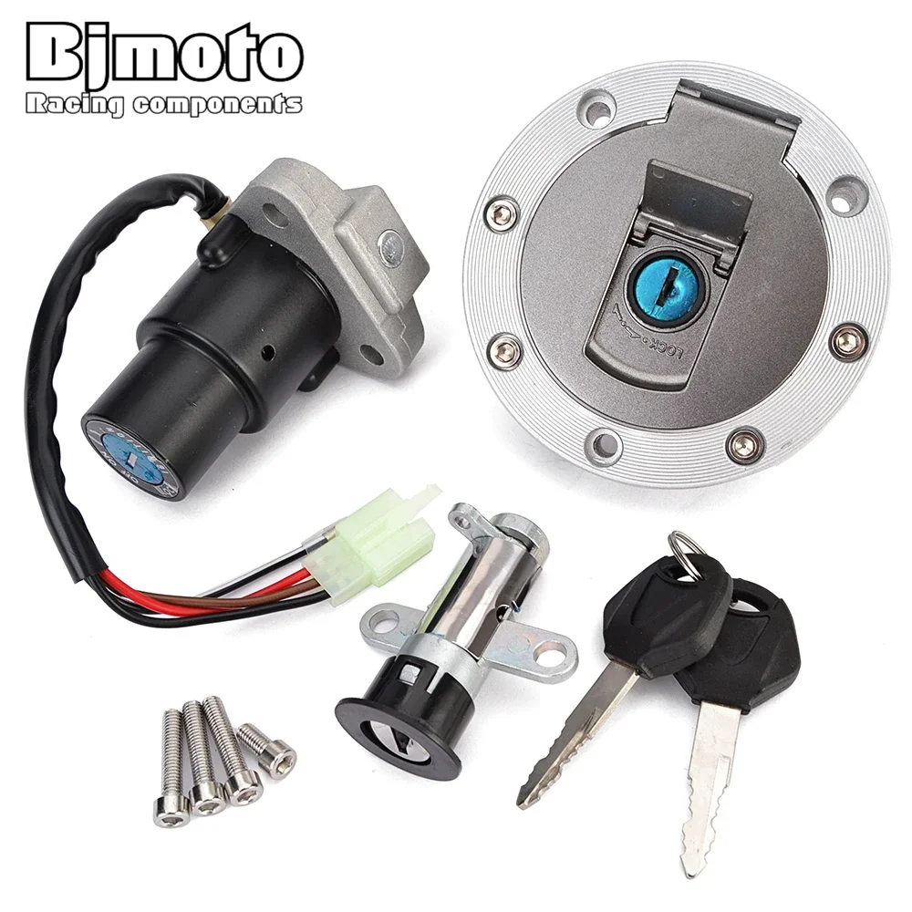 

Motorcycle Fuel Gas Cap Ignition Switch Seat Lock with Key Kit For Yamaha TZR125 TZR150 TZM150 TDM850