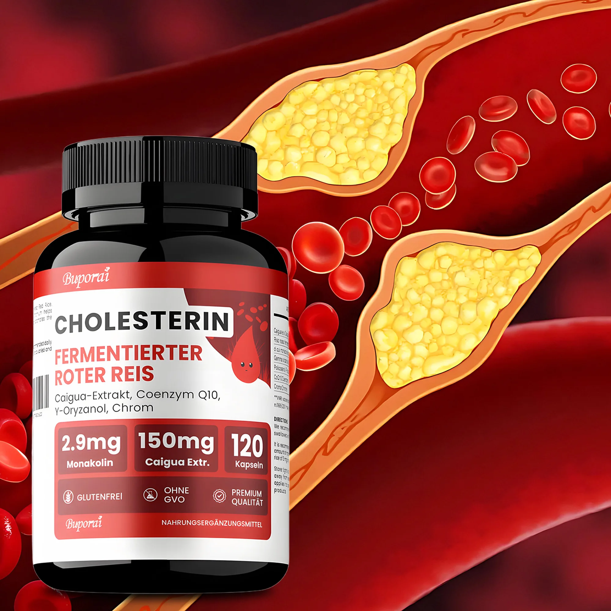 

Cholesterol Supplements - Antioxidant, Naturally Reduces Anxiety, Lowers Cholesterol, Boosts Immune, Promotes Adrenal Health