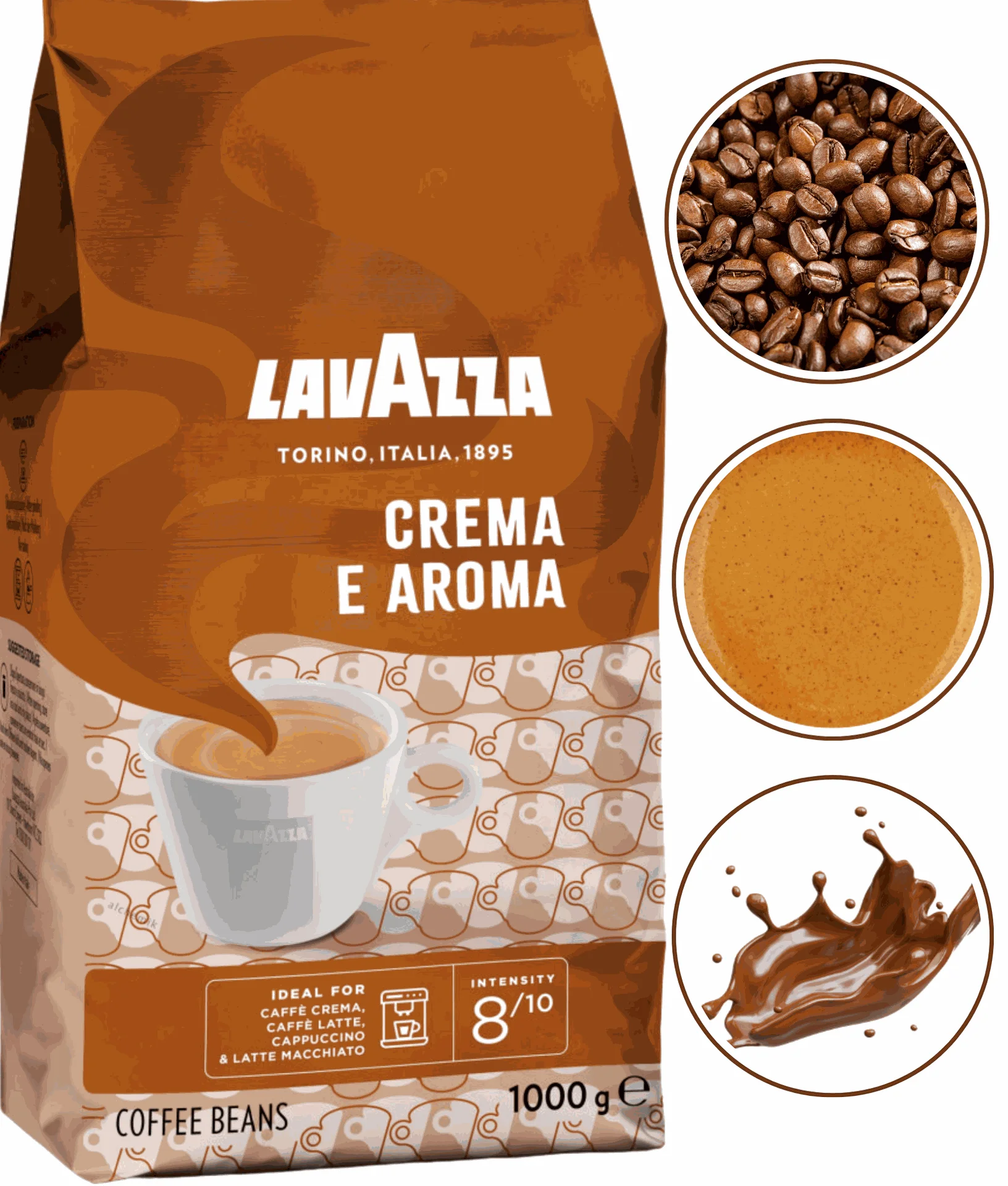 Lavazza Crema e Aroma kawa ziarnista do ekspresu średnio palona 1kg