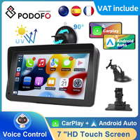 Podofo 7'' Universal Car Monitor Carplay Screen Carplay & Android Auto Touch Screen Monitor Car Radio Dashboard Voice Control