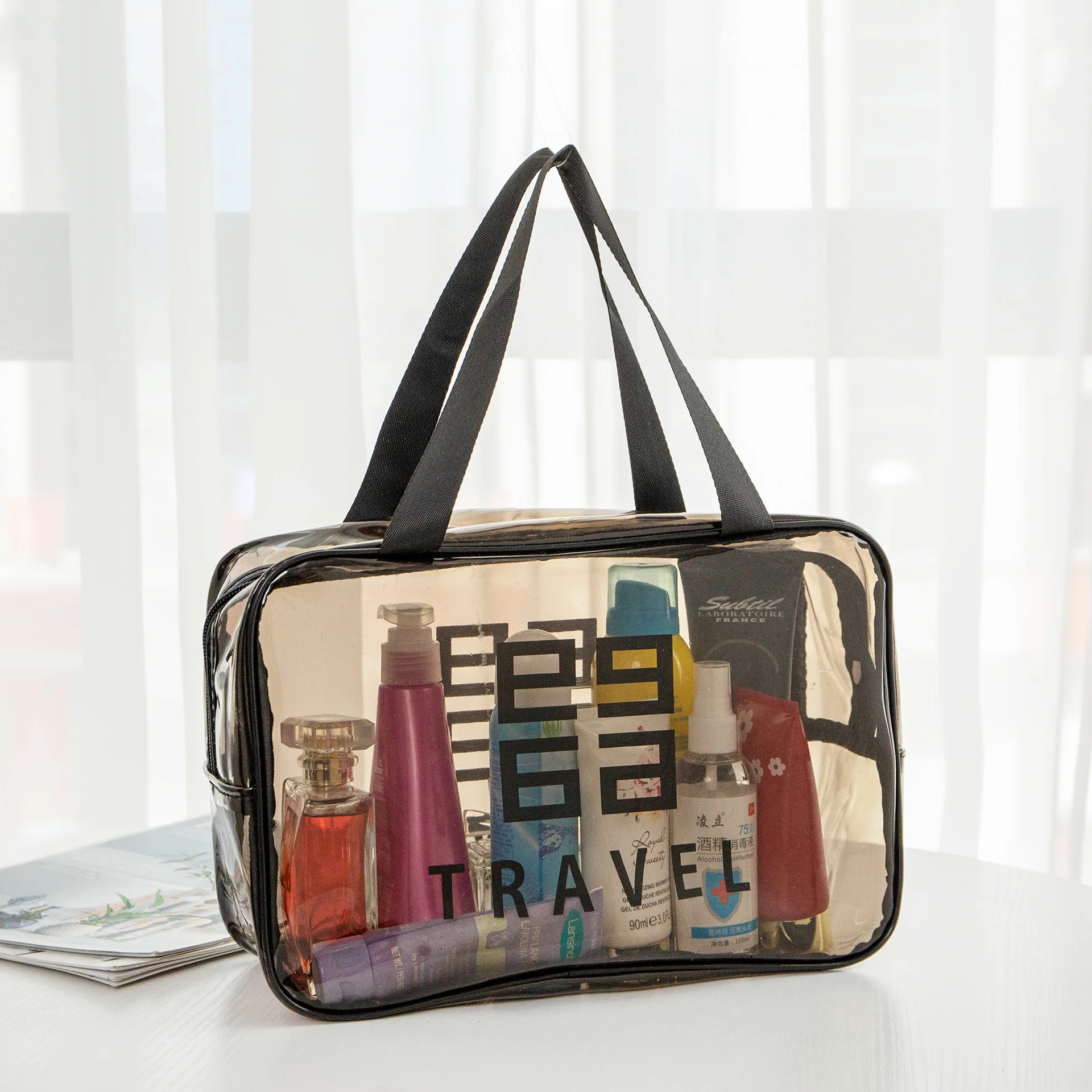 2024 INS Style Portable Cosmetic Bag Wash Bag Waterproof Portable Travel Cosmetics Large Capacity Storage Bag Box for Women Man