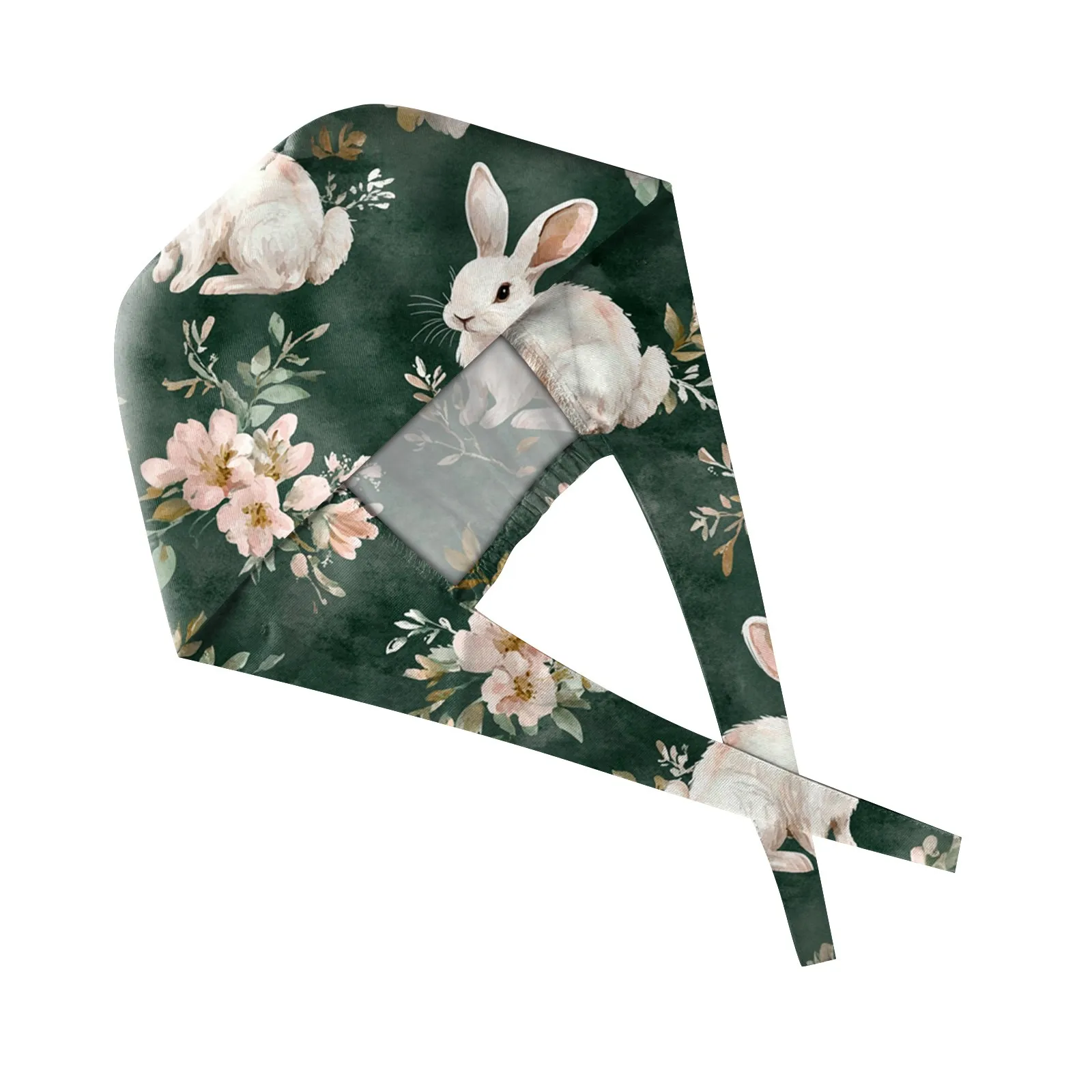 Berretto con stampa uovo di coniglietto pasquale Berretto unisex per dentista per denti Cappello da sala operatoria per uomo Donna Accessori per berretto da allattamento