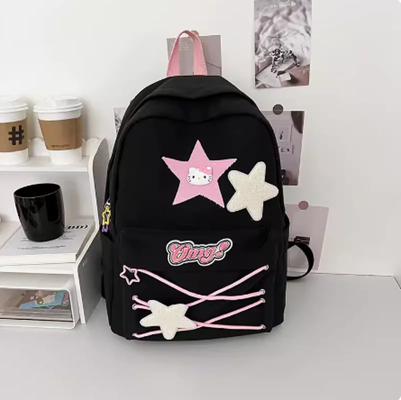 2024 New Star Cute Cat Backpack For Middle And High School Girls, Cute Internet Celebrity Large Capacity Backpack