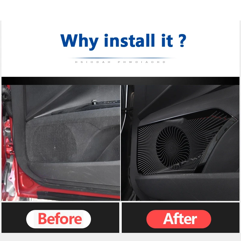 4pcs Car Door Sound Speaker Cover Trims Panel for Toyota Camry 2018 2019 2020 2021 2022 2023V70 Xv70 Accessories Sport Edition